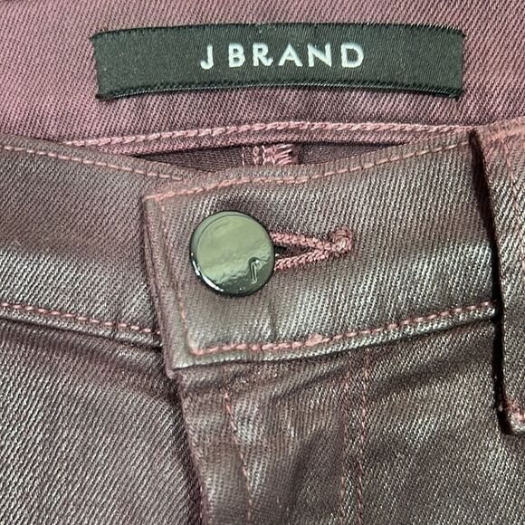 J BRAND Women’s Lacquered Coated Super Skinny Jeans Purple Size 28 - Picture 3 of 10